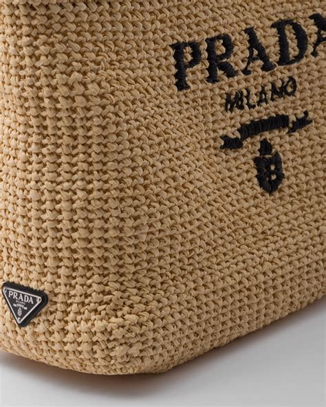 prada raffia cahier bag tan|Prada tote bag.